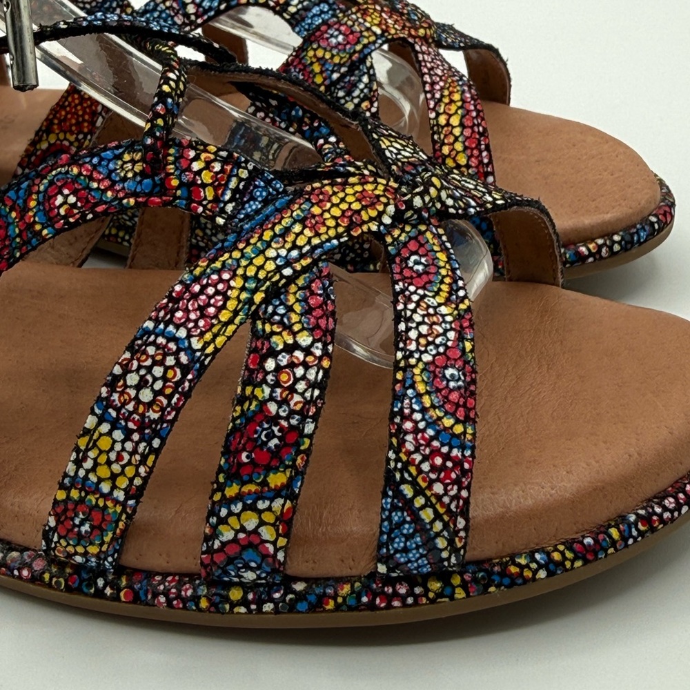Gentle Souls By Kenneth Cole Break My Heart Colorful Gladiator Strappy Sandals - Picture 14 of 16